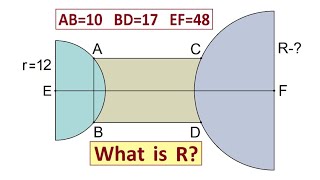 Given Two Semicircles Find the Radius of the Larger Semicircle [upl. by Ahsaf]