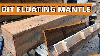 How To Build A Hollow Floating MantleShelf Reclaimed Barnwood [upl. by Wilen493]