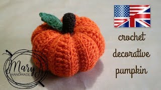 Crochet decorative pumpkin  MARYJ HANDMADE [upl. by O'Toole]