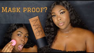 NEW NARS Soft Matte Foundation Review l Wear amp Mask Test [upl. by Novah663]