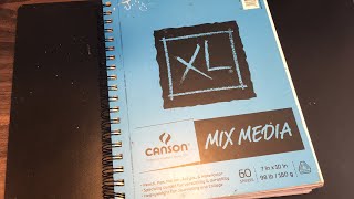 LIVE Sketchbook Tour and Review of Canson XL Mixed Media Sketchbook [upl. by Valida]