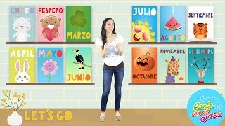 🇪🇸 Spanish months of the year childrens song  Los meses del año para los niños [upl. by Clotilde]