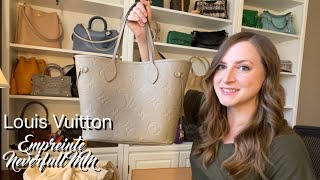 Unboxing and Mini Review Louis Vuitton Empreinte Neverfull MM Turtledove [upl. by Fax439]