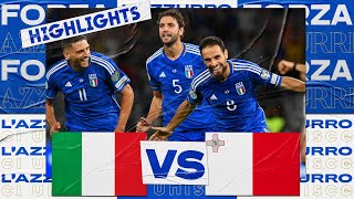 Highlights ItaliaMalta 40  Qualificazioni EURO 2024 [upl. by Dilaw]