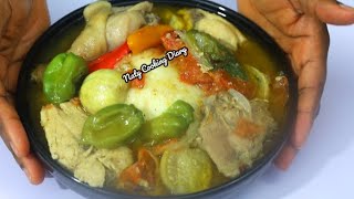 Pepper Soup de Poulet  Foutou Sauce claire au Poulet  Chicken Pepper Soup Cuisine Togolaise🇹🇬 [upl. by Abbotsen]