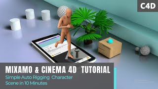 Mixamo cinema 4d amp Dimension Tutorial  Auto Rigging and Animation  Simple c4d mixamo motion [upl. by Edak]