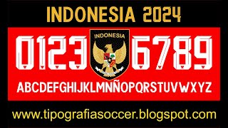 Indonesia 2024 Football Font FREE DOWNLOAD [upl. by Eiveneg]