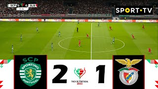 Sporting CP x SL Benfica 21  Meiasfinais  Taça de Portugal 202324  Destaques da partida [upl. by Paulo]