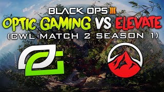 Black Ops 3 CWL  Season 1 Match 2  OpTic vs eLv [upl. by Annorah]