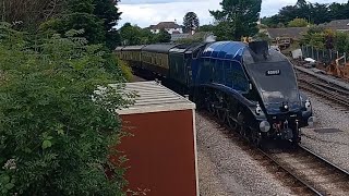 60007 Sir Nigel Gresley cooks up a storm at Churston [upl. by Gotthard]