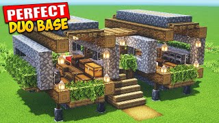 Minecraft How to Build the Perfect Duo House  Tutorial ⚒️ [upl. by Seltzer]