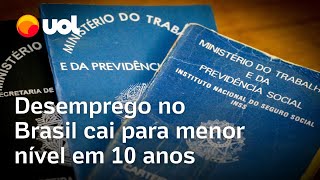 Desemprego fecha 2º trimestre em 69 menor taxa para o período em 10 anos diz IBGE [upl. by Neddy459]