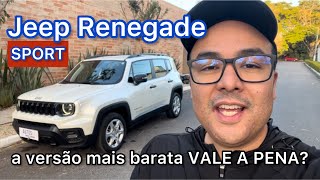 JEEP RENEGADE SPORT 2024 versão mais barata é melhor que TCross Tracker Creta Kicks e Tiggo 5X [upl. by Tilda]