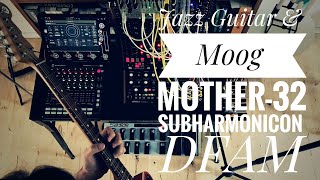 Jazz guitar jam with Moog Mother32 Subharmonicon and DFAM [upl. by Bunnie616]