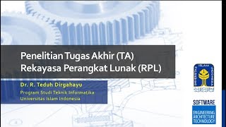 Penelitian Tugas Akhir RPL [upl. by Lennahc]