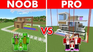 Minecraft NOOB vs PRO SAFEST SECURITY HOUSE BUILD CHALLENGE TO PROTECT FAMILY [upl. by Mahseh]