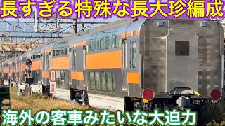 先頭が見えないほどの両数を繋いだ2階建てグリーン車が到着？！運用する事がまだ出来ないダブルデッカーだらけになった [upl. by Hannan]