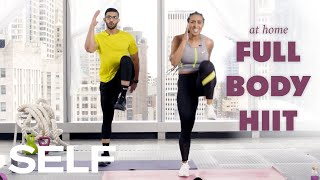 30Minute HIIT Cardio Workout with Warm Up  No Equipment at Home  SELF [upl. by Eirret]