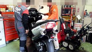 2010 YAMAHA TMAX engine start racing sound 2 [upl. by Neliak]