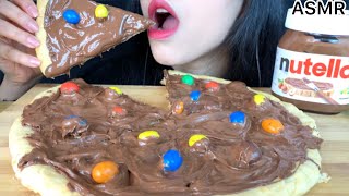 ASMR Nutella Pizza  MampMs  Mukbang Eating Sounds [upl. by Hoffmann937]