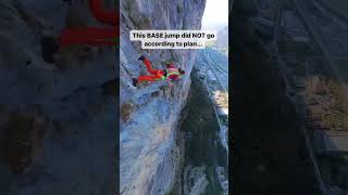 BASE jump Flail Fail basejump fail extremesports [upl. by Drofkcor13]