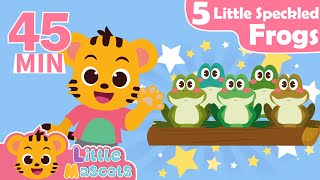 Five Little Speckled Frogs  Dancing Like An Animal  more Little Mascots Nursery Rhymes amp Kid Songs [upl. by Guimond655]