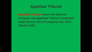 Appellate Tribunal defined under Section 24 Company Act2013 company companylaw corporatelaw [upl. by Obara]