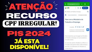 COMO ABRIR UM RECURSO PARA O PISPASEP EM 2024 [upl. by Sayer903]