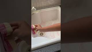 Sink clean asmrsounds satisfying asmr cleaningmotivation cleaning kitchen clean [upl. by Rdnaskela279]