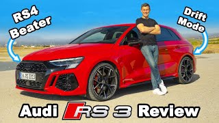 New Audi RS3 review  its 060mph amp 14 mile will blow your mind [upl. by Carri]