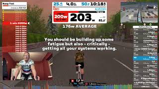 FTP Ramp Test on Zwift [upl. by Ahseryt]