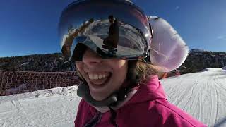 Let the fun begin  Blue amp Red slopes of ski resort Serre Chevalier [upl. by Yecnahc84]