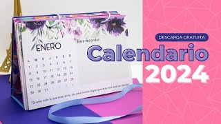 ✂ Hacer un CALENDARIO 2024  Descargable gratis [upl. by Onimod398]