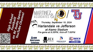 Football Harlandale vs Jefferson at Alamo Stadium 091924 [upl. by Dredi585]