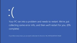 Windows 1087 How to Fix HAL INITIALIZATION FAILED 0x0000005C Blue Screen Error [upl. by Porush]