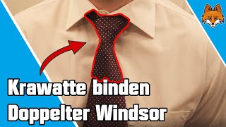 Krawatte binden für Anfänger  Doppelter Windsor einfache Anleitung 🤵 [upl. by Hallerson331]