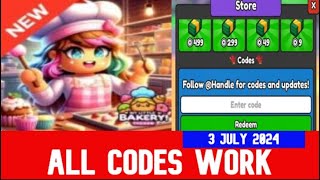 ALL CODES WORK PETS My Little Bakery Tycoon ROBLOX  JULY 3 2024 [upl. by Nesiaj64]