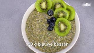 Recept Braun  Groene smoothie bowl [upl. by Farny]