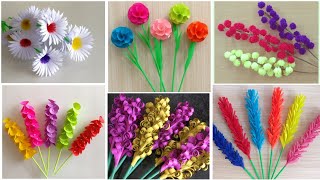 Best 6 Beautiful Paper Flower Making  DIY  Paper Crafts  Home Decor Ideas  Paper Flower [upl. by Aigil667]