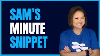 Sams Minute Snippet 21324 [upl. by Raseda]