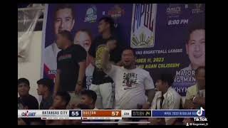 topeng lagrama highlights MPBL Quezon VS Batangas city [upl. by Erek]