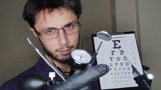 ASMR 1 Minute Medical Exam Cranial Nerve Eye Physical Dental And Ear Exam [upl. by Yrem112]