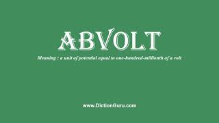 abvolt How to pronounce abvolt with Phonetic and Examples [upl. by Lairbag]