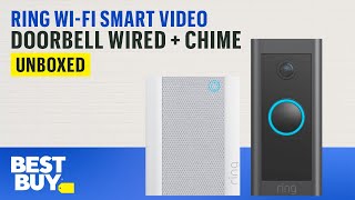 Ring WiFi Smart Video Doorbell Wired  Chime  Unboxed from Best Buy [upl. by Antoine510]