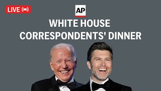 LIVE White House Correspondents dinner 2024 with Biden Colin Jost [upl. by Aronael]