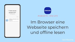 Im Browser eine Webseite speichern und offline lesen Samsung Internet [upl. by Orion]