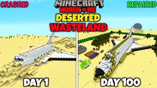 We Survived 100 Days On a Deserted Wasteland In Minecraft Hardcore  Duo 100 Days [upl. by Einad558]