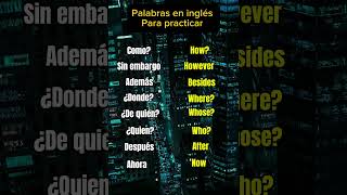 Palabras básicas en inglés para aprender fraseseningles aprenderingles english palabraseningles [upl. by Ponce721]