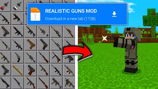 Top 3 REALISTIC GUNS MOD For MINECRAFT PE 120 DONT MISS [upl. by Duffie653]