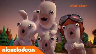 Les lapins crétins  Invasion  Aller sur la lune  Nickelodeon France [upl. by Tamera266]